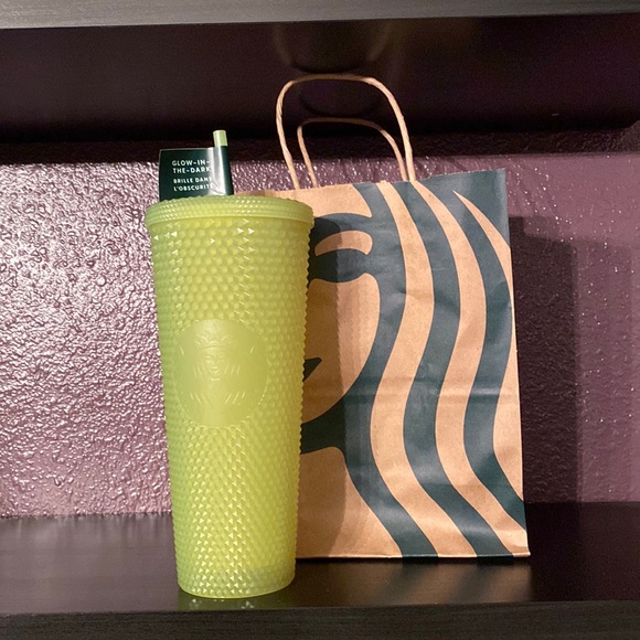 Starbucks Halloween 2022 Glow In The Dark Lemongrass Green Studded Tumbler Venti